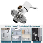 HASTHIP Angle Valve for Bathroom with Copper Core Switch and G1/2 Compatibility | 4 Pack Stainless Steel