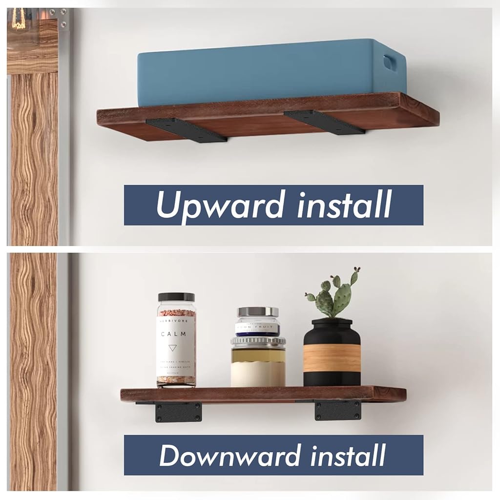 HASTHIP® Paquete de 2 soportes para estantes flotantes