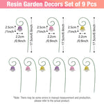 HASTHIP® Resin Garden Decors Set of 9 Pcs Lily of the Valley Garden Decoration DIY Assembly Flower Pot Decoration Insert-in Flower Decoration Outdoor Lawn Decorations Home Decorations
