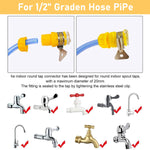 HASTHIP Universal Water Tap Adapter for 4/6 Point Faucets with Anti Leakage ABS Quick Release 3 PCS