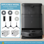HASTHIP Replacement Accessories for Ecovacs Deebot N30 Pro Omni with 11 Pcs Kit | 3 Side Brushes 4 Mop Pads 2 Dust Bags 2 Filters