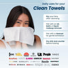 HASTHIP 50-Pack Disposable Cotton Face Towels 26×30cm