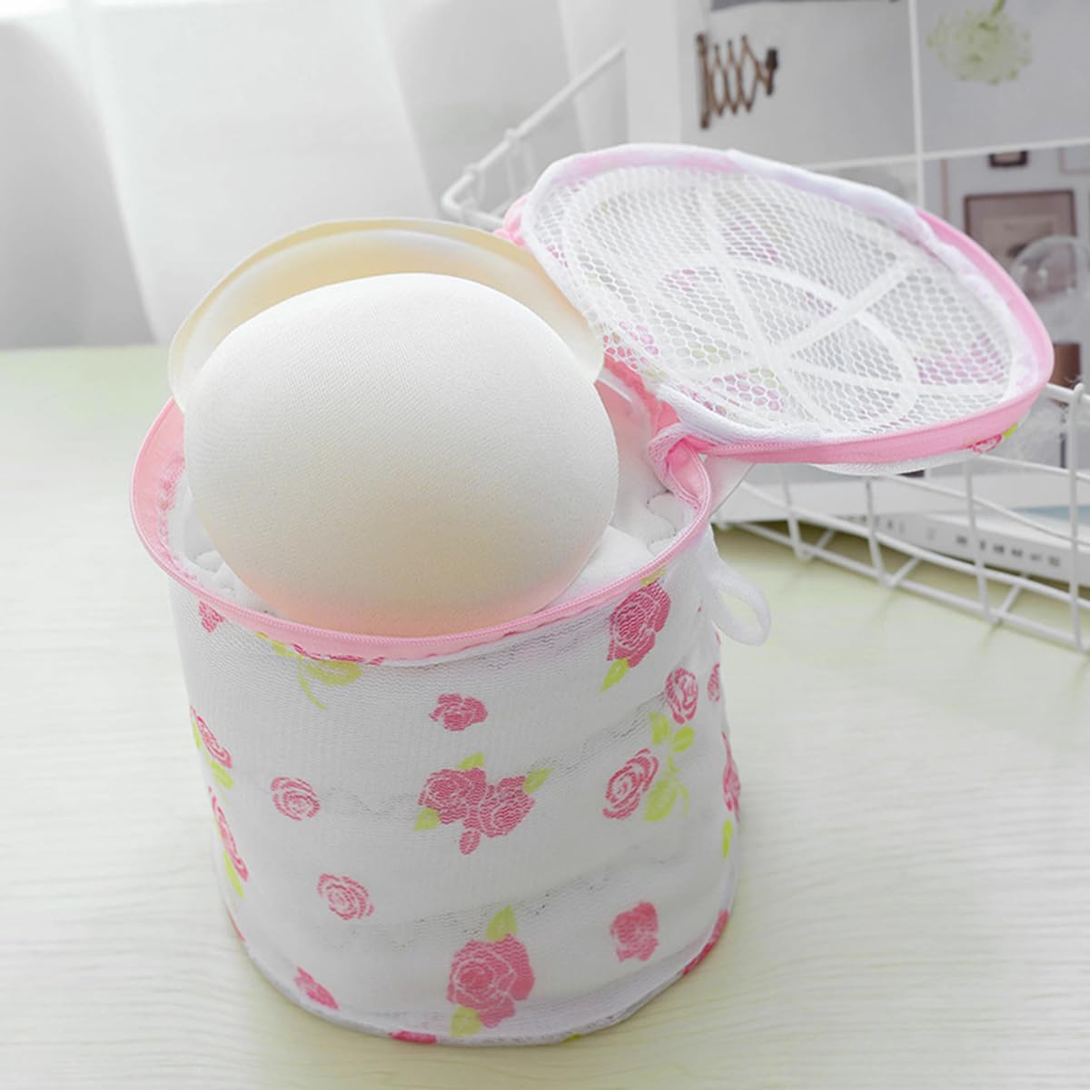 HASTHIP® 2Pcs Mesh Laundry Bags, Bra Laundry Bags with Zips, Bra Wash Bags Mesh Wash Bags, Reuse Washing Machine Bag for Laundry
