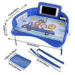 HASTHIP Kids Travel Tray for Car featuring Waterproof Oxford Cloth and Phone Holder | Portable Organizer for Road Trips