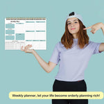 HASTHIP® 8.5" x 11" Weekly Planner Notepad 52 Week Undated Planning Pad with Habit Tracker, To-Do Lists & Goal Organizer Pink Productivity Journal for Men, Women, Office, School & Home Use(Blue)
