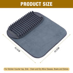 HASTHIP Dish Drying Rack for Kitchen Countertop with Removable Tray and Absorbent Mat | Prevents Water Stains and Keeps Dishes Hygienic