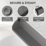 HASTHIP Silicone Water Splash Guard for Bathtub with Suction Cup L Shape | 20x3.6x3.8 in Grooved Surface Design
