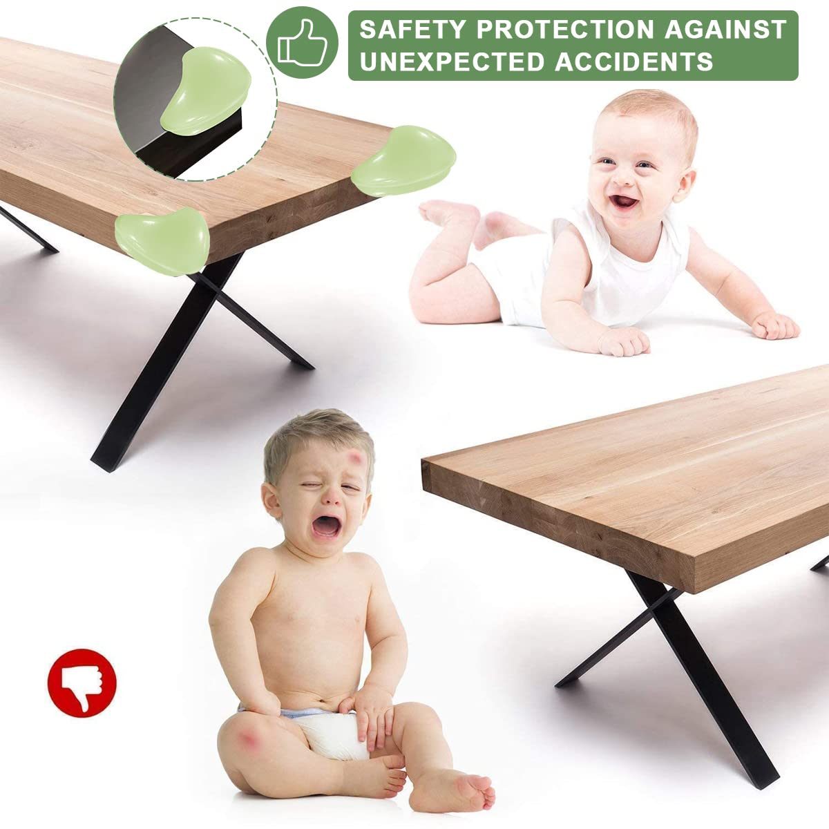 Table Corner Protector, Home Safety Luminous Round Table Corner Protector, Baby Safety Corner Protector for Table, Furniture, Sharp Edges Baby Anti-Collision Corner Guard