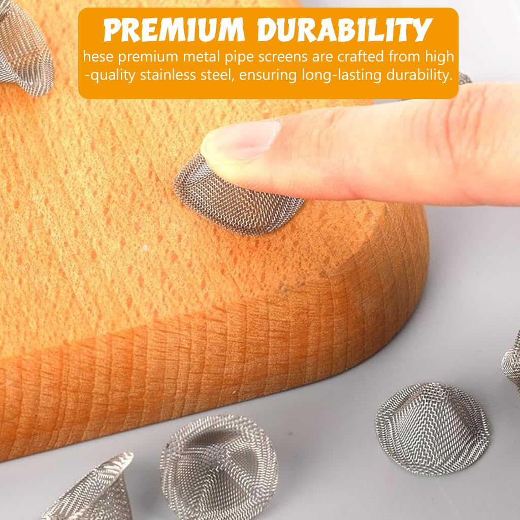 HASTHIP Bong Screens 20 pcs 0.5 inch for Pipe Bowls featuring Cone Shaped Reusable Metal Filters
