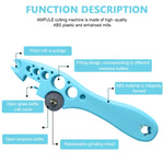 HASTHIP Ampule Cutter for Doctors with 5 Replaceable Grinding Wheels and ABS Handle | Blue