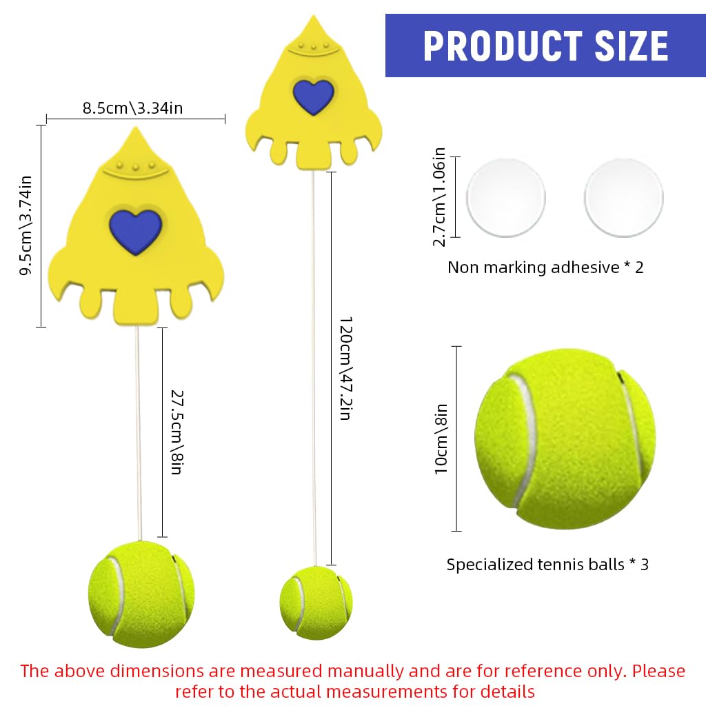 HASTHIP Pickleball Trainer Device for Solo Indoor Practice with 2 Balls and Retractable Line | Adjustable Over-the-Door Height System