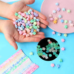 HASTHIP Heart-Shaped Origami Paper for DIY Crafts with 210 pcs 8.6 in Glossy Strips | 10 Colors Glow Design