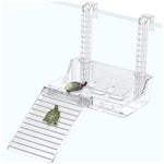 HASTHIP® Elevated Turtle Basking Platform for Aquarium, Reptile Floating Dock Ramp with Suction Cups, Safe Non‑Slip Terrace for Turtles, Frogs and Small Aquatic Pets