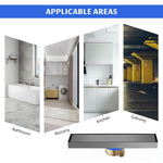 HASTHIP Bathroom Linear Shower Drain 30×8 cm for Modern Showers with Anti Odor System | Stainless Steel Flush Mounted Design