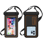 HASTHIP® Funda Impermeable Móvil IPX8 para Teléfonos hasta 7.5'', Bolsa Estanca 30M con Pantalla Táctil PVC, Cierre Seguro y Correa Desmontable para Natación, Playa y Deportes Acuáticos