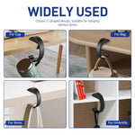 HASTHIP Desk Hanging Hooks for Bags and Headphones featuring C Shape Design 2pcs Set