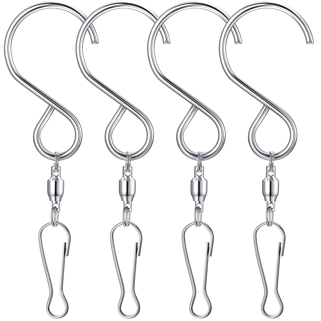HASTHIP S Hooks for Home Decor with 360 Degree Swivel Loop Buckles Stainless Steel 4Pcs Set