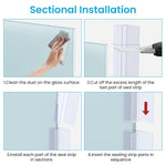 HASTHIP Shower Door Side Seal for Bathroom Waterproofing 6.6 ft featuring Slide in Silicone Strip | Cuttable and Noise Reducing Design