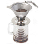 HASTHIP Pour Over Coffee Dripper with Dual Filter Mesh for 1-6 Cup Brewing | Stainless Steel Reusable Cone