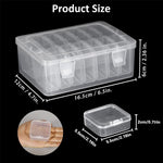 HASTHIP® 15 Pcs Transparent Jewelry Organizer Box Set, Plastic Storage Cases for Earrings, Ear Studs, Rings, Necklace, Multi Purpose Small Storage Case for DIY Crafting, Beading, Diamond Painting