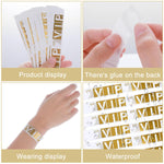 300 Pcs VIP Wristbands for Customers Waterproof Paper Bracelets Lightweight Event Wristbands for Party Concert Club Amusement Park Festivals, Gold