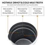 Electric Milk Frother, Electric Milk Frother for for Cold/Hot Milk Frother, Milk Steamer, Non-Stick Coating Milk Frother Milk Foamer Frother Standalone Frother