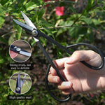 HASTHIP Gardening Pruning Shears for Trees and Roses with 43mm Steel Blades and 7.5 in Ergonomic Handle | Precise Bonsai Cutting Tool