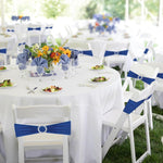 HASTHIP Chair Sashes for Wedding and Banquet with Tie Free Stretch Design | 20 Pack Blue Spandex Bands