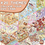 HASTHIP® 40PCS DIY 3D House Stickers with Tweezer Cute Set Scene Korean Fun Stacking Miniature Learning Toy for Parties Solo or Group Play