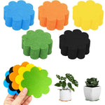HASTHIP Pot Drainage Barriers for Flower Pots featuring Breathable Fabric 50pcs 2.95in | Colorful Flower-Shaped Liners