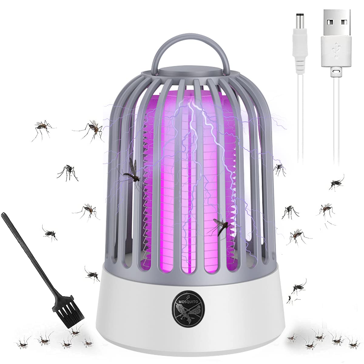 Mosquito Killer Lamp with Power Cord, 5w Insect Killer Machine, Hanging Electric Bug Zapper for Home Restaurants, Hotels & Offices, Insect Control for All Common Flies