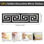 HASTHIP Geometric Shape Acrylic Wall Stickers for DIY Home Decor with 12 Pcs Black Design