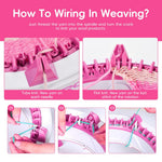 HASTHIP Knitting Machine Set for DIY Hats and Scarves with 40 Stitch Hand Crank Loom | Multicolor Yarn and Tools Included