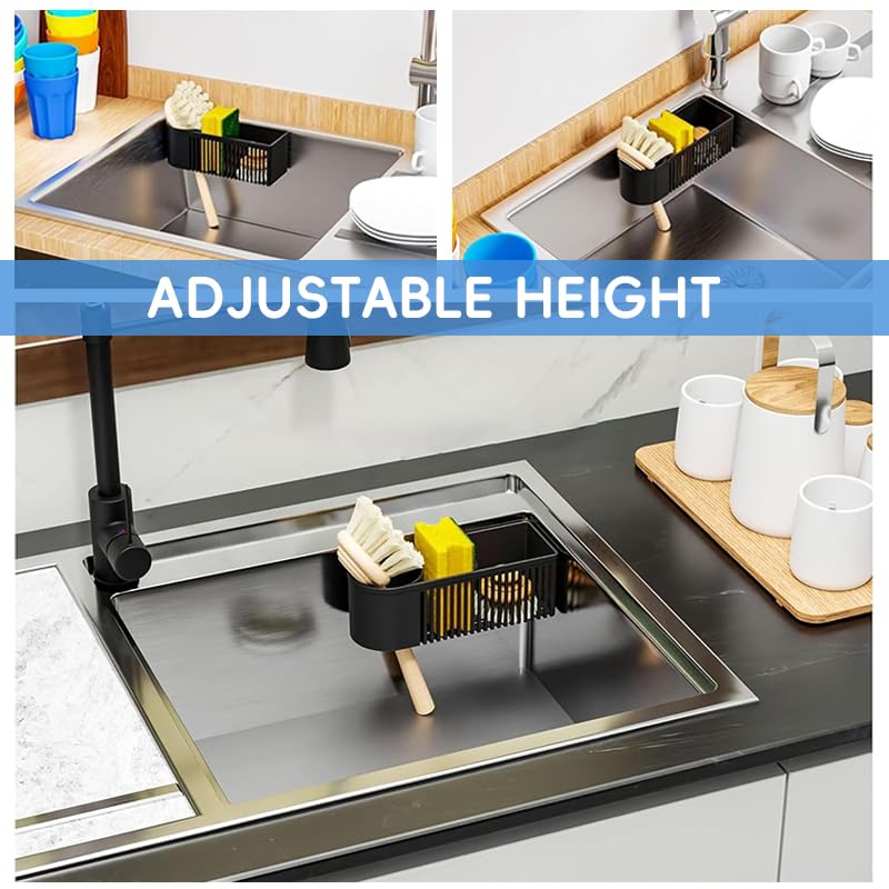 HASTHIP Kitchen Drain Basket for Sink Organization with Ventilated Compartments 7.9x2.9x2.8 in