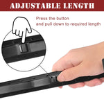 HASTHIP Wreath Hanger for Front Door with 15–25 in Adjustable Slide Mechanism | Black No Scratch Hook
