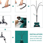 HASTHIP Misting System for Patios and Gardens with 10 m Hose and Flexible Nozzles | Outdoor Cooling