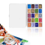 HASTHIP Metallic Pigments for DIY Art and Craft with 20 Vibrant Colors | Easy Blend Formula