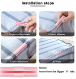 HASTHIP Sheet Clips for Bed Sheets with Firm ABS Grip 10pcs Set | Easy Snap Design