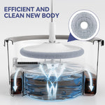 HASTHIP® 4Pcs Microfiber Mop Pads 9.84 Inches Round High Absorbent Microfiber Mop Pads Replacement for Rotary Mop Wet Dry Use Microfiber Mop Pads, Compatible Most Round Spin Mop & Bucket.