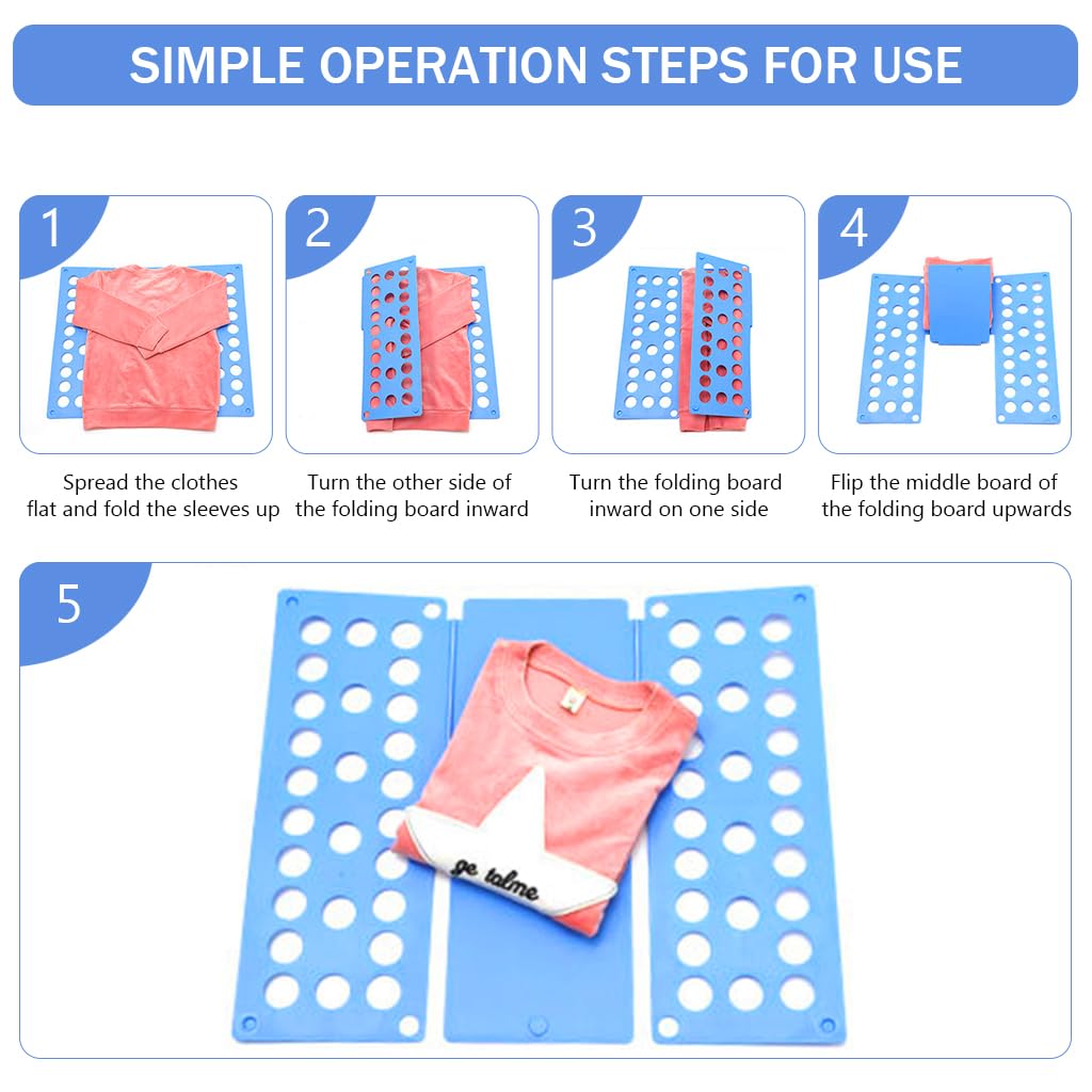 HASTHIP Clothes Folding Board for Fast Laundry with Adjustable Flip Fold Design | T Shirt Folder