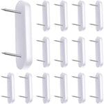 HASTHIP® Plastic Head Double Pins Bed Skirt Holding Pins White Furniture Chair Leg Brooch Glide Nails Holding Brooch for Slipcovers and Bedskirts (15 Pieces)