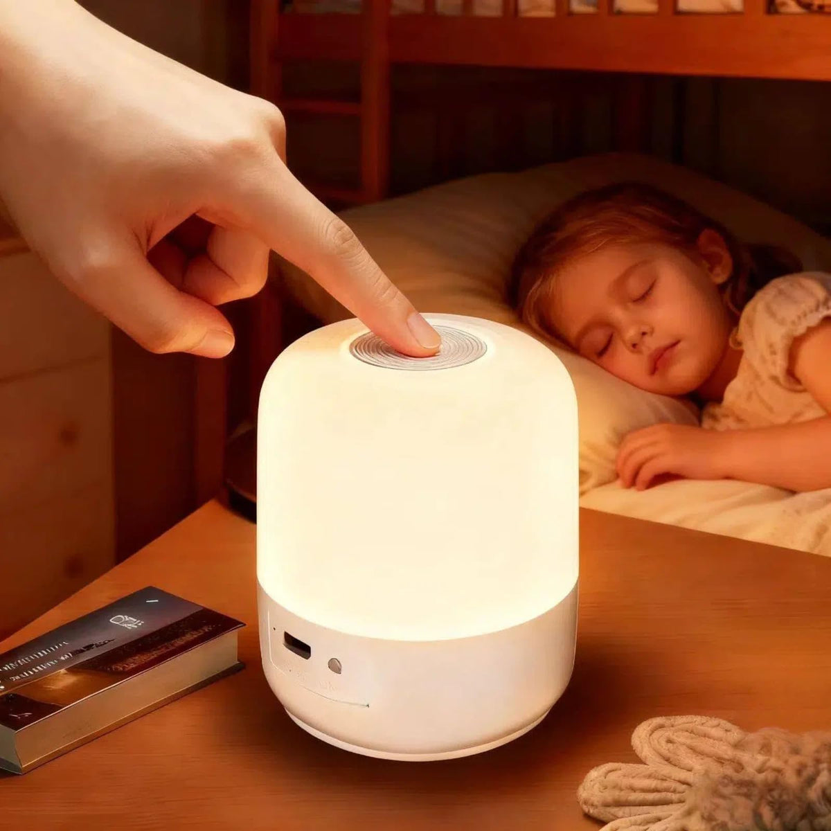 HASTHIP® Portable Baby Night Light,Rechargeable Dimmable Egg Lamp with 3 Colors for Nursery,Cute Bedside Table Light for Kids and Adults Soft Ambient Lighting Bedroom and Travel