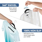 HASTHIP Velvet Hangers for Clothes with Non Slip Flocked Design 50Pcs | Space Saving Wardrobe Organizer