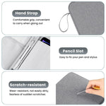HASTHIP® 12.9 inches Tablet Sleeve with Handle for iPad Waterproof Travel Zipper Bag with Utility Mesh Pocket Travel Accessories Bag Universal Tablets Pad Organizer Bag, Grey