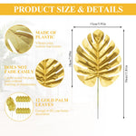 HASTHIP Golden Monstera Leaves for Home and Wall Decor featuring 12pcs 11.8 in Stems | DIY Crafts