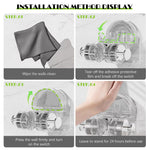 HASTHIP Shower Head Holder for Bathroom with Strong Suction Cup and Adjustable Angle | Transparent Wall Mount with Side Hook