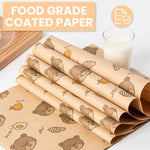 HASTHIP Food Wrappers for Sandwiches and Burgers featuring Greaseproof 18x18cm Sheets | 50 Pack