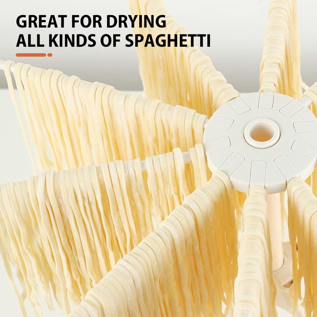 HASTHIP Pasta Drying Rack for Kitchen with 10 Bars and Foldable 11 in Design | Food Safe Plastic