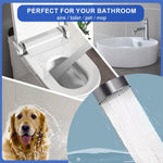 HASTHIP Toilet Spray Gun Kit with Dual Valve Controls and Spring Coiled Hose | Stainless Steel