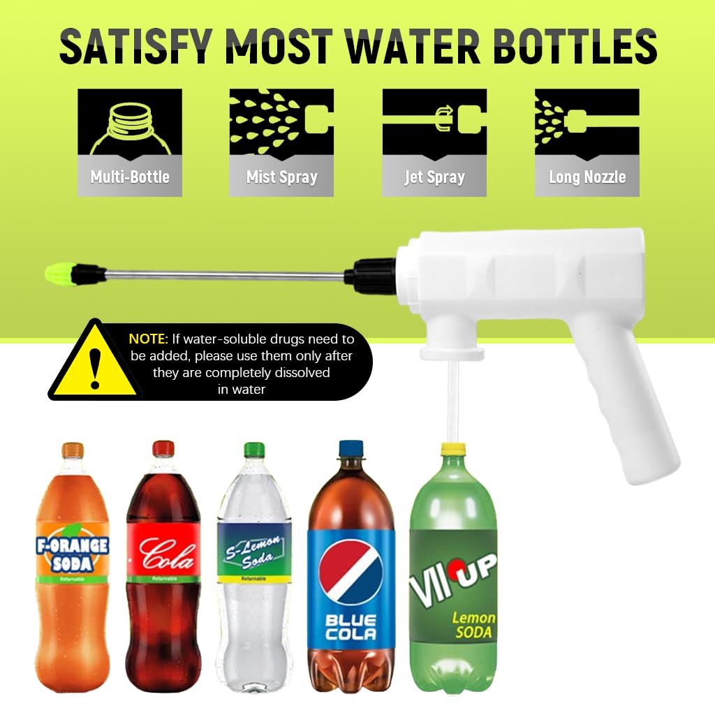 HASTHIP® Electric Sprayer for Water Bottles USB Rechargeable Electric Handheld Sprayer with Metal Long Nozzle Smart Electric Sprayer with Timer Electric Sprayer for Water Bottles, Container